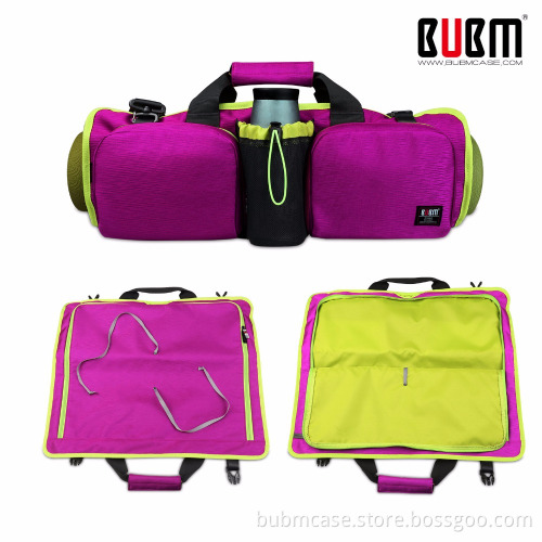 BUBM hot-seller folded multi-function yoga mat tote bag with high quality
